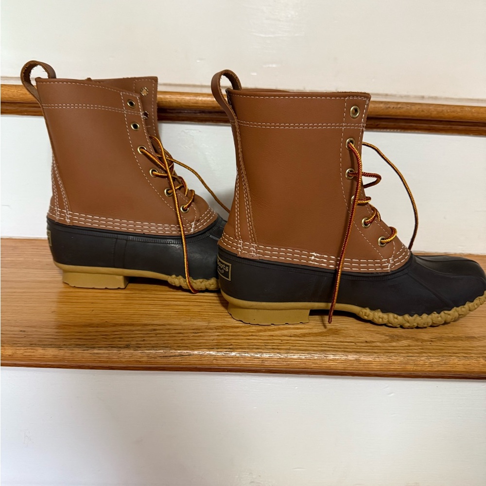 Brown and Black Duck Boots